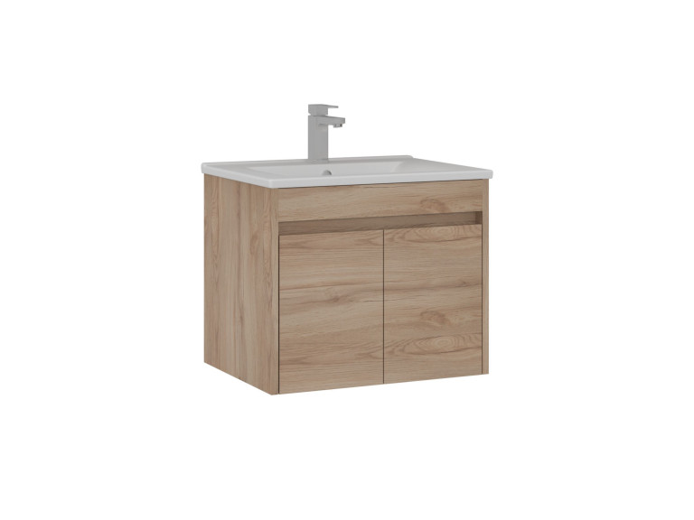 Szafka pod umywalkę „Side 65 v2” – 65 x 45 x 52 cm – dąb