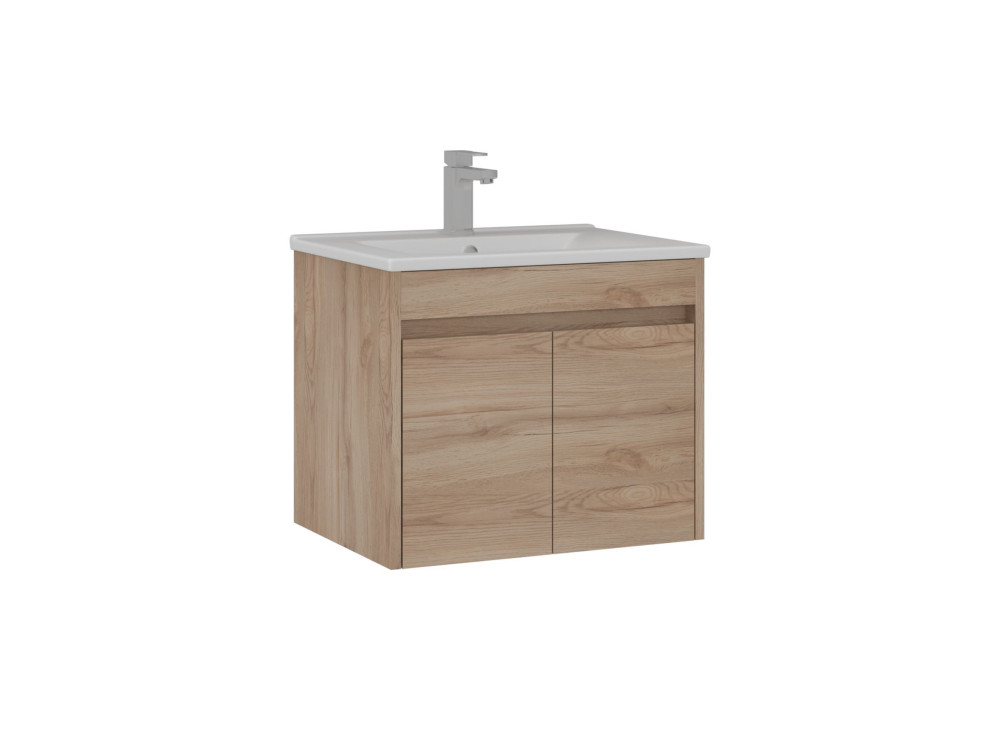 Szafka pod umywalkę „Side 65 v2” – 65 x 45 x 52 cm – dąb