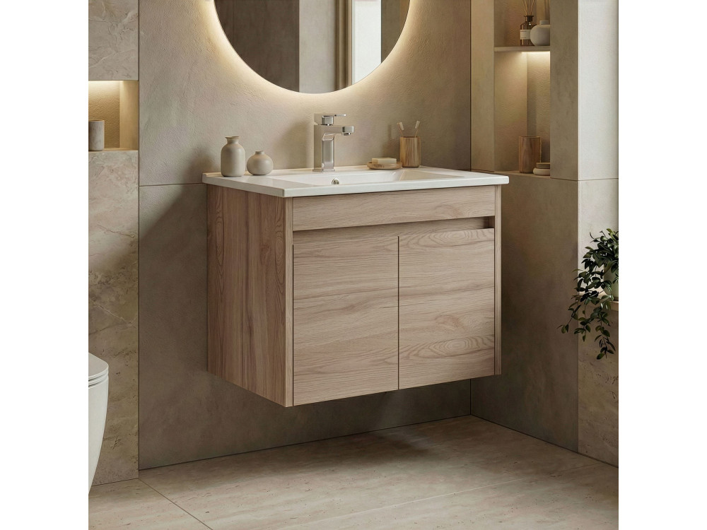 Szafka pod umywalkę „Side 65 v2” – 65 x 45 x 52 cm – dąb