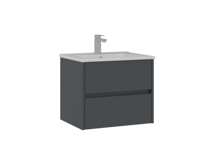 Szafka pod umywalkę „Side 65 v2” – 65 x 45 x 52 cm – matowy antracyt