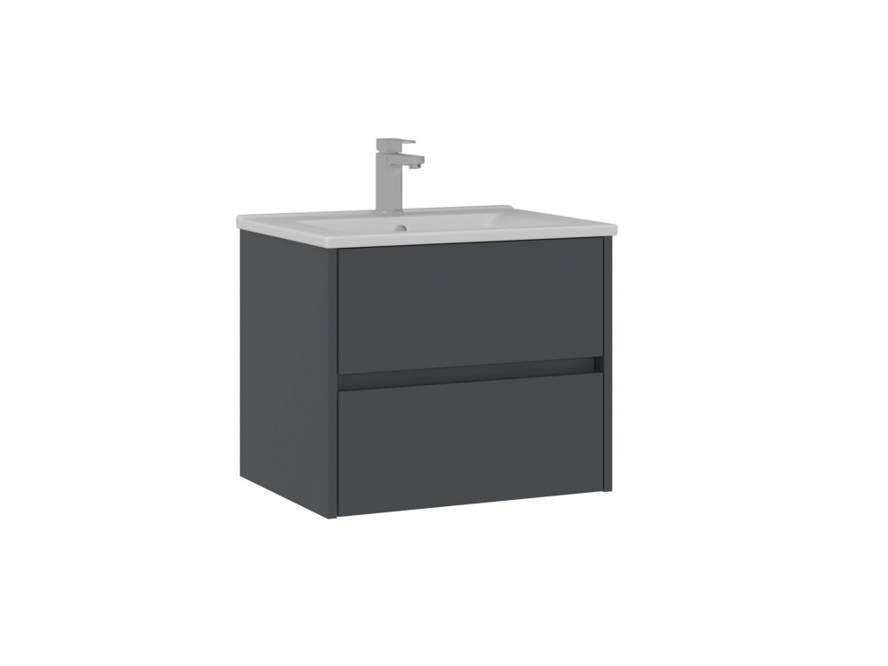 Szafka pod umywalkę „Side 65 v2” – 65 x 45 x 52 cm – matowy antracyt