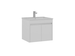 Szafka pod umywalkę „Side 65 v2” – 65 x 45 x 52 cm – matowa biel