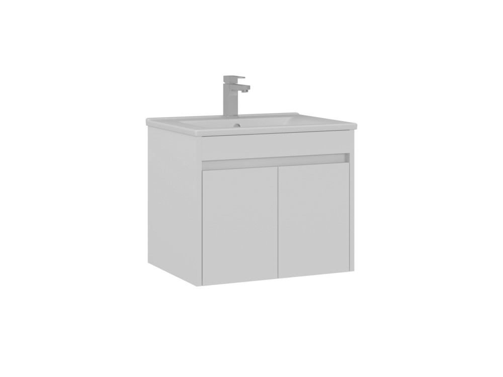 Szafka pod umywalkę „Side 65 v2” – 65 x 45 x 52 cm – matowa biel