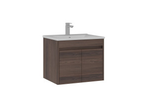Szafka pod umywalkę „Side 65 v2” – 65 x 45 x 52 cm – ciemny orzech