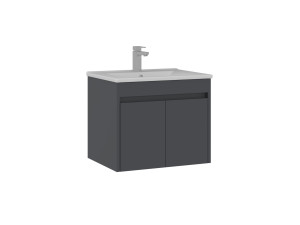 Szafka pod umywalkę „Side 65 v2” – 65 x 45 x 52 cm – matowy antracyt