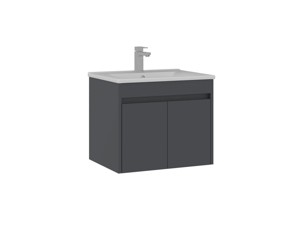 Szafka pod umywalkę „Side 65 v2” – 65 x 45 x 52 cm – matowy antracyt