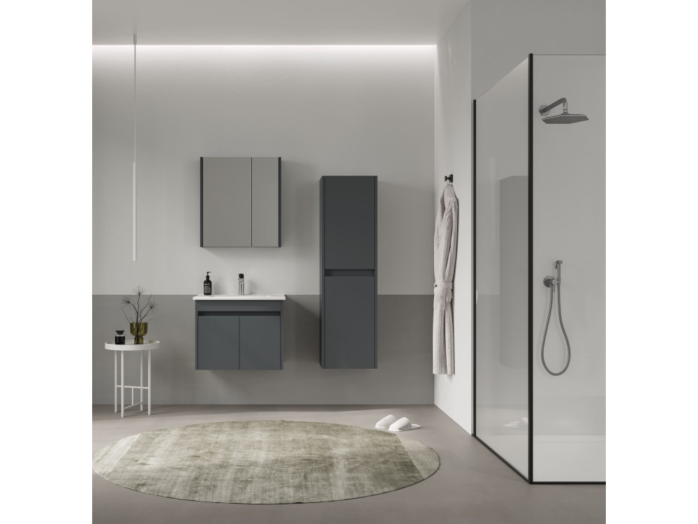 Szafka pod umywalkę „Side 65 v2” – 65 x 45 x 52 cm – matowy antracyt