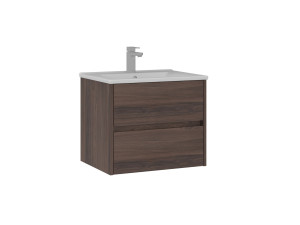Szafka pod umywalkę „Side 65 v2” – 65 x 45 x 52 cm – ciemny orzech