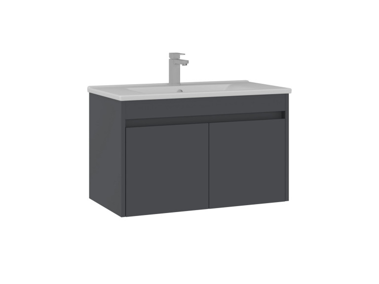 Szafka pod umywalkę „Side 85 v2” – 85 x 45 x 52 cm – matowy antracyt