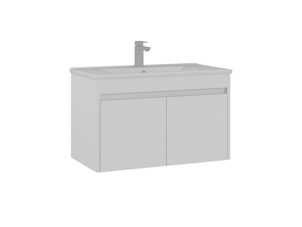 Szafka pod umywalkę „Side 85 v2” – 85 x 45 x 52 cm – matowa biel