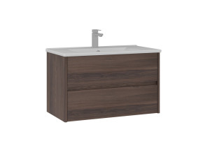 Szafka pod umywalkę „Side 85 v2” – 85 x 45 x 52 cm – ciemny orzech