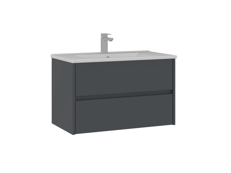 Szafka pod umywalkę „Side 85 v2” – 85 x 45 x 52 cm – matowy antracyt