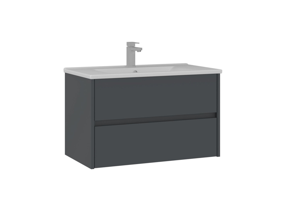 Szafka pod umywalkę „Side 85 v2” – 85 x 45 x 52 cm – matowy antracyt