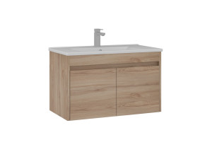 Szafka pod umywalkę „Side 85 v2” – 85 x 45 x 52 cm – dąb