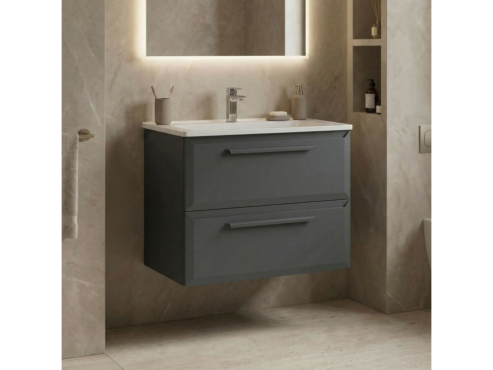 Szafka pod umywalkę „Nuvola 65 v2” – 65 x 50 x 62 cm – antracyt
