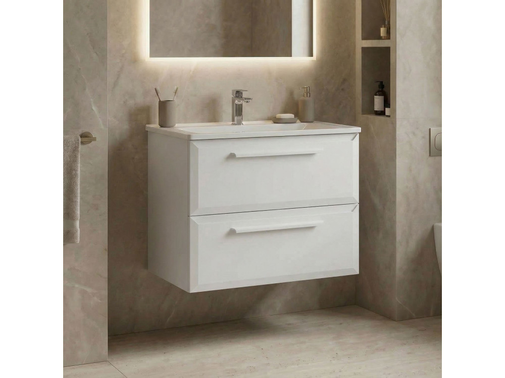 Szafka pod umywalkę „Nuvola 65 v2” – 65 x 50 x 62 cm – biała