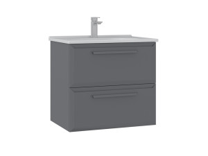 Szafka pod umywalkę „Nuvola 65 v2” – 65 x 50 x 62 cm – szara