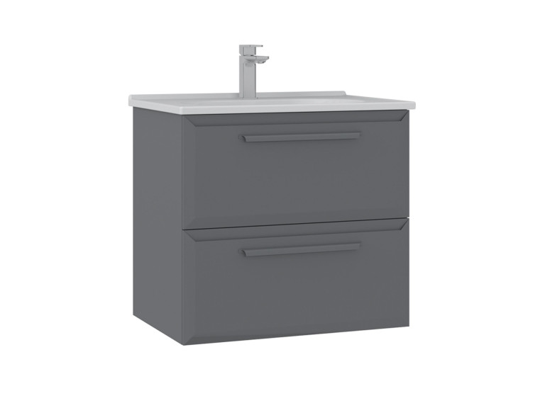 Szafka pod umywalkę „Nuvola 65 v2” – 65 x 50 x 62 cm – szara