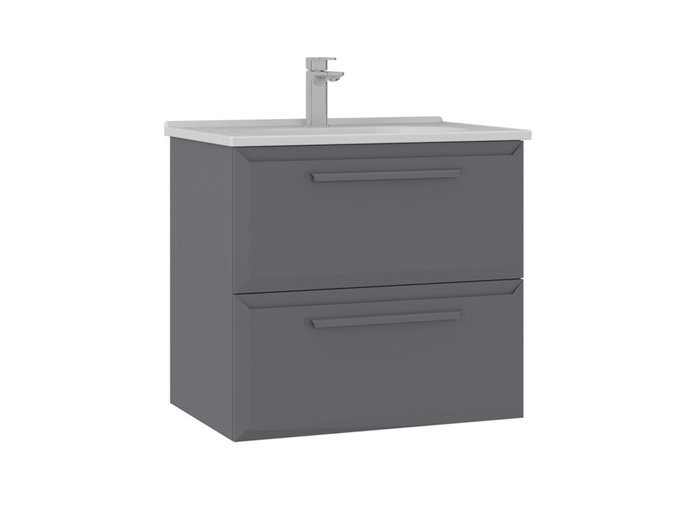 Szafka pod umywalkę „Nuvola 65 v2” – 65 x 50 x 62 cm – szara