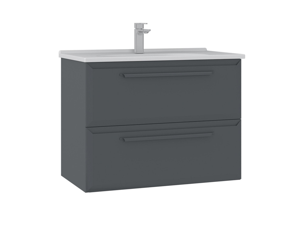 Szafka pod umywalkę „Nuvola 80 v2” – 80 x 50 x 62 cm – antracyt