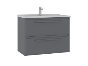 Szafka pod umywalkę „Nuvola 80 v2” – 80 x 50 x 62 cm – szara