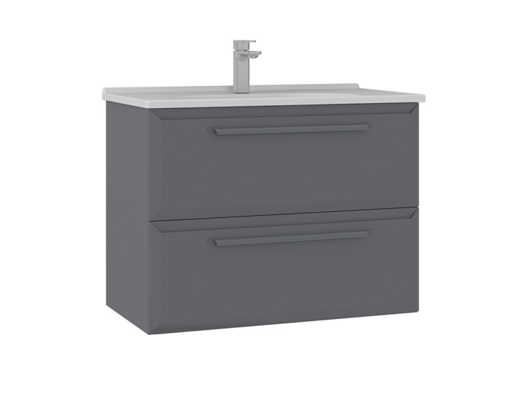 Szafka pod umywalkę „Nuvola 80 v2” – 80 x 50 x 62 cm – szara