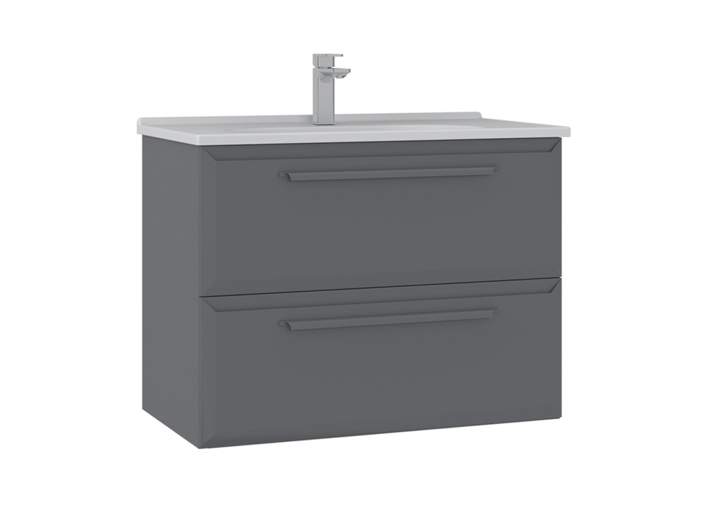 Szafka pod umywalkę „Nuvola 80 v2” – 80 x 50 x 62 cm – szara