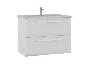 Szafka pod umywalkę „Nuvola 80 v2” – 80 x 50 x 62 cm – biała