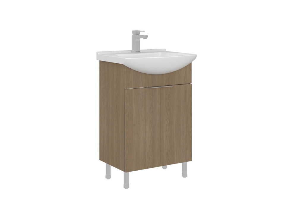Szafka pod umywalkę „Purus 55” – 55 x 50 x 83 cm – dąb Sonomo