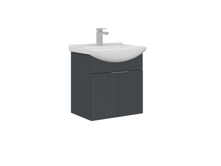 Szafka pod umywalkę „Purus 55” – 55 x 50 x 58 cm – matowy antracyt