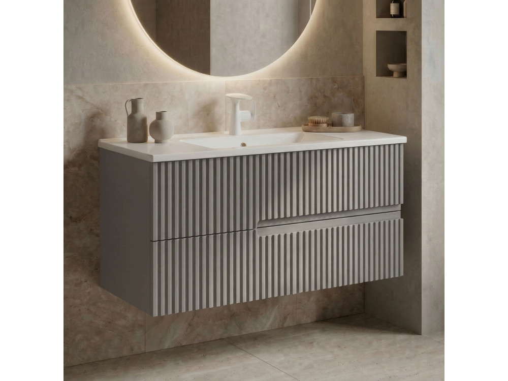 Szafka pod umywalkę „Moonlight 90 v2” – 91 x 51 x 51 cm – kolor Matte Mink