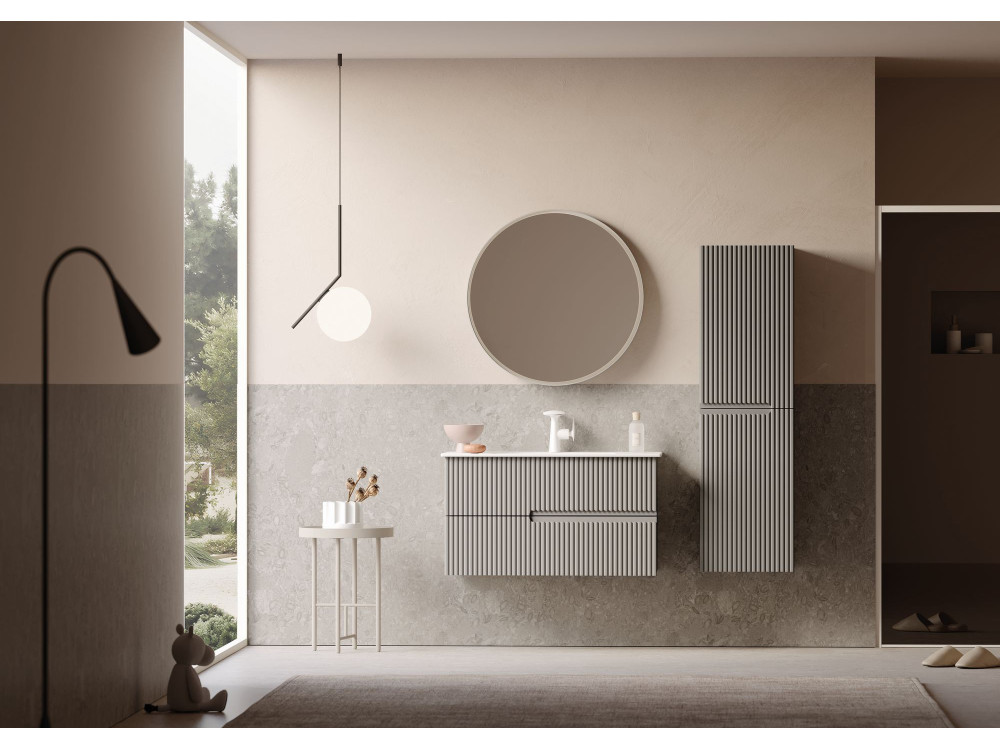Szafka pod umywalkę „Moonlight 90 v2” – 91 x 51 x 51 cm – kolor Matte Mink