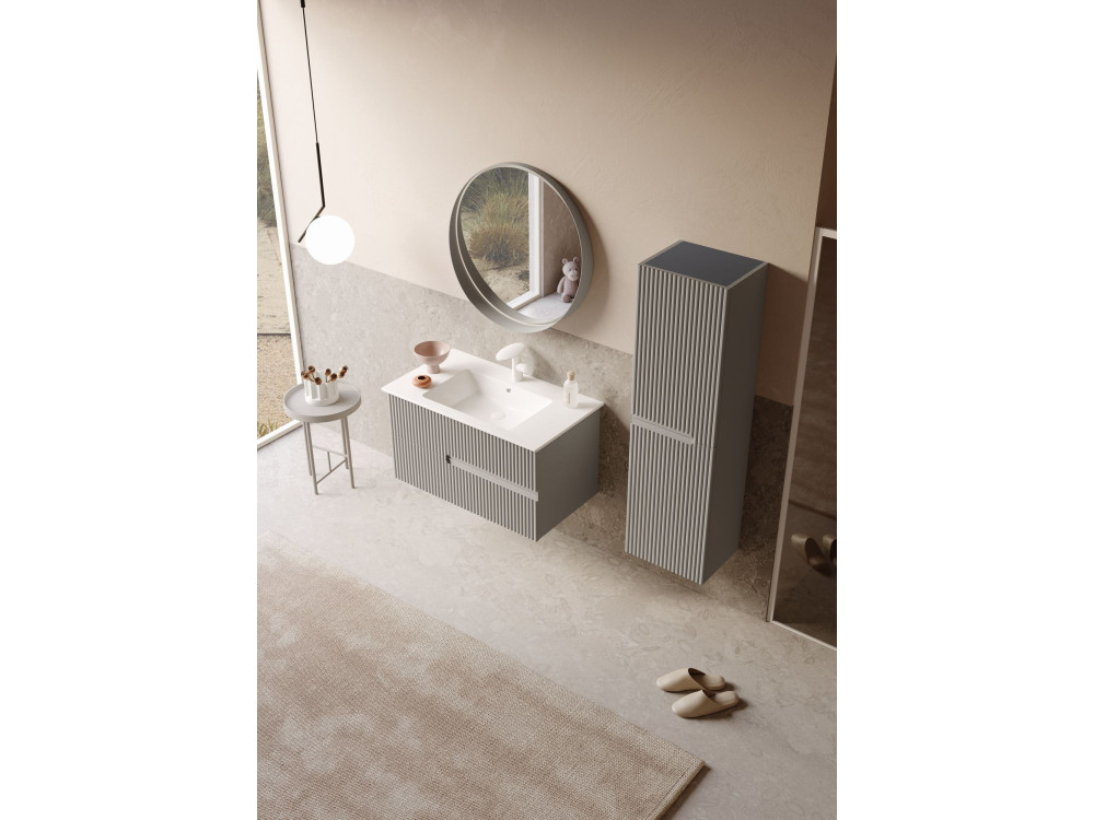 Szafka pod umywalkę „Moonlight 90 v2” – 91 x 51 x 51 cm – kolor Matte Mink