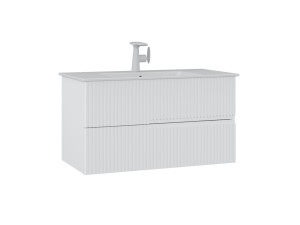 Szafka pod umywalkę „Moonlight 90 v2” – 91 x 51 x 51 cm – matowa biel