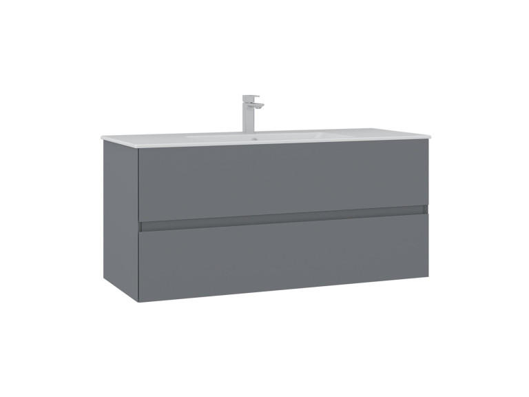 Szafka pod umywalkę „Nest 121 v2” – 121 x 51 x 55 cm – matowa szarość