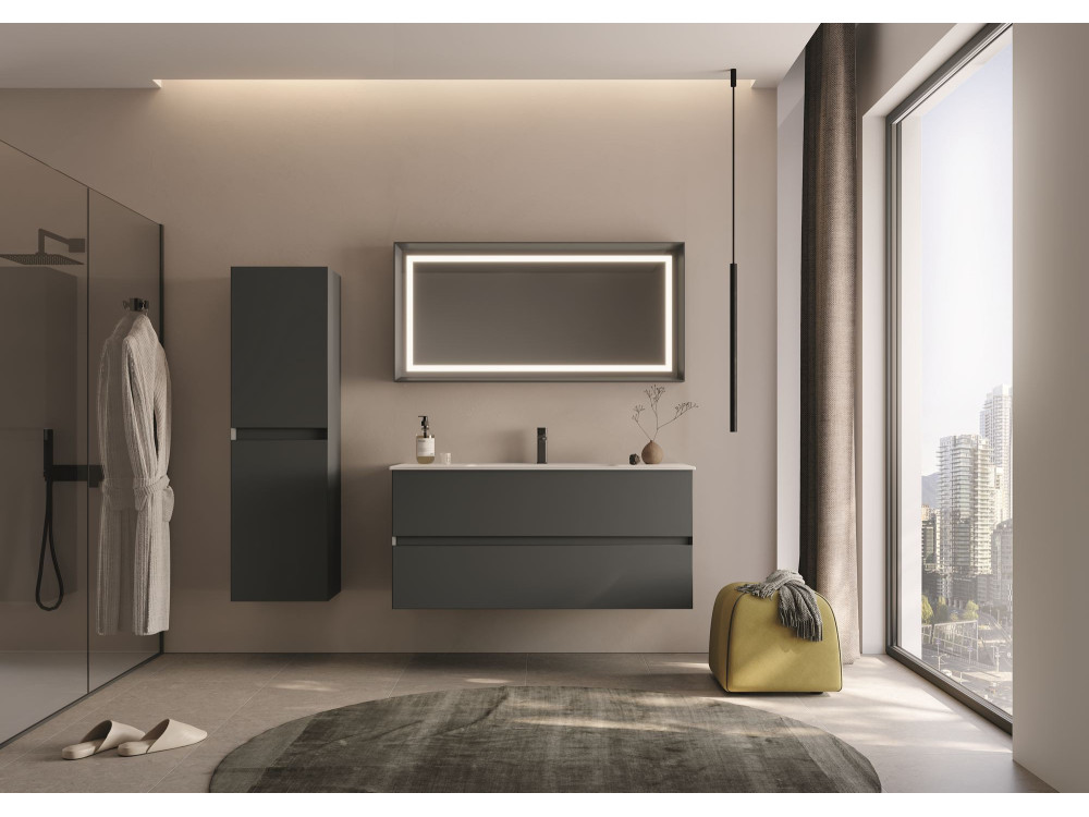 Szafka pod umywalkę „Nest 121 v2” – 121 x 51 x 55 cm – matowy antracyt