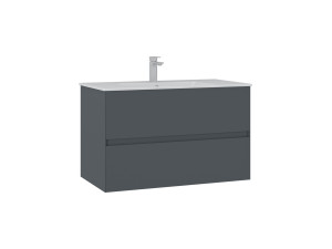 Szafka pod umywalkę „Nest 91 v2” – 91 x 51 x 55 cm – matowy antracyt