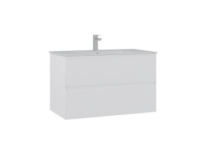 Szafka pod umywalkę „Nest 91 v2” – 91 x 51 x 55 cm – matowa biel