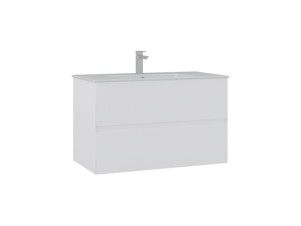 Szafka pod umywalkę „Nest 91 v2” – 91 x 51 x 55 cm – matowa biel