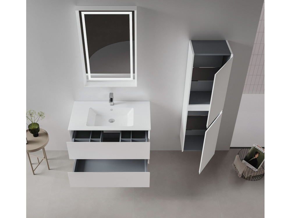 Szafka pod umywalkę „Nest 91 v2” – 91 x 51 x 55 cm – matowa biel