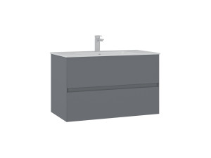Szafka pod umywalkę „Nest 91 v2” – 91 x 51 x 55 cm – matowa szarość