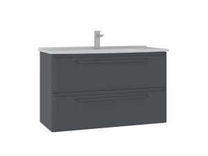 Szafka pod umywalkę „Nuvola 100 v2” – 100 x 50 x 62 cm – antracyt