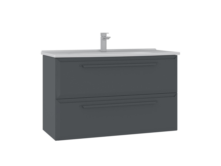 Szafka pod umywalkę „Nuvola 100 v2” – 100 x 50 x 62 cm – antracyt