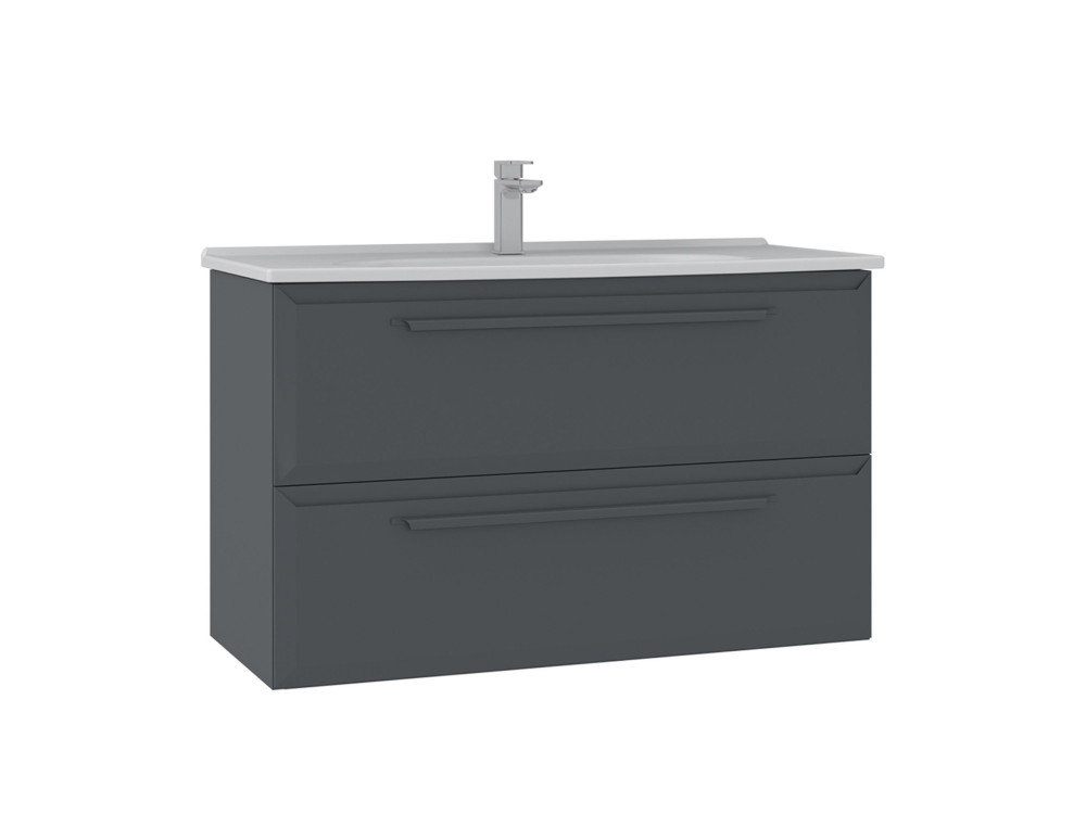 Szafka pod umywalkę „Nuvola 100 v2” – 100 x 50 x 62 cm – antracyt