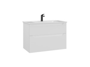 Szafka pod umywalkę „Messina 85 v2” – 85 x 45 x 55 cm – matowa biel
