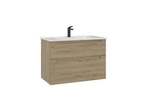 Szafka pod umywalkę „Messina 85 v2” – 85 x 45 x 55 cm – dąb