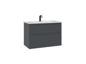 Szafka pod umywalkę „Messina 85 v2” – 85 x 45 x 55 cm – matowy antracyt