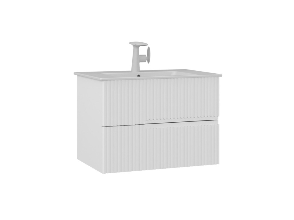 Szafka pod umywalkę „Moonlight 70 v2” – 71 x 51 x 51 cm – matowa biel