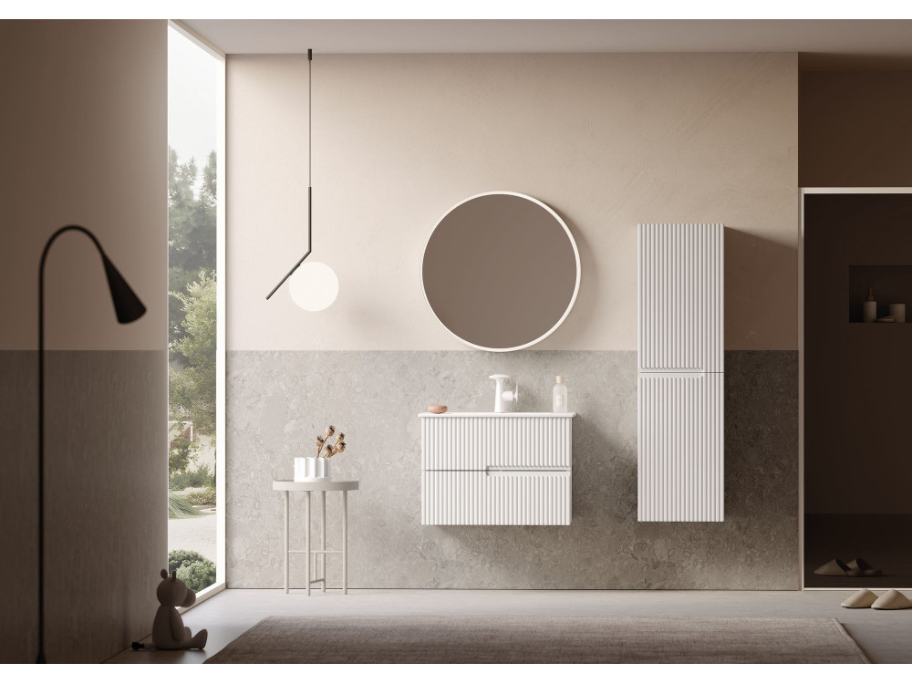 Szafka pod umywalkę „Moonlight 70 v2” – 71 x 51 x 51 cm – matowa biel