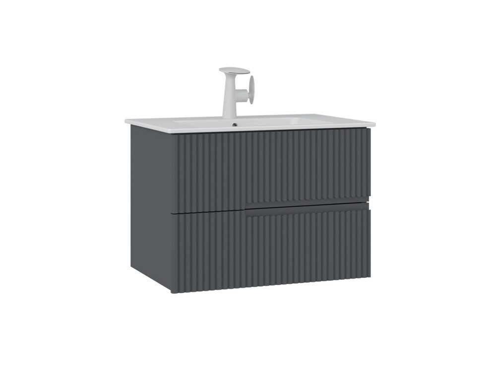 Szafka pod umywalkę „Moonlight 70 v2” – 71 x 51 x 51 cm – matowy antracyt